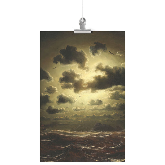 STORMY SEA AT LIGHTHOUSE BY MARCUS LARSON MATTE POSTER