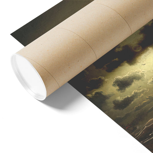 STORMY SEA AT LIGHTHOUSE BY MARCUS LARSON MATTE POSTER