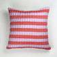 SUJANI QUILTED PILLOW — SOFT LILAC AND RED
