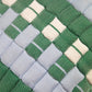 SUJANI QUILTED PILLOW — BABY BLUE, WHITE AND GREEN