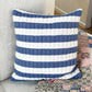 SUJANI QUILTED PILLOW — BLUE AND WHITE