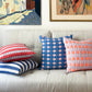 SUJANI QUILTED PILLOW — PASTEL LILAC AND NEON ORANGE