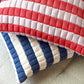 SUJANI QUILTED PILLOW — SOFT LILAC AND RED