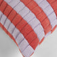 SUJANI QUILTED PILLOW — SOFT LILAC AND RED