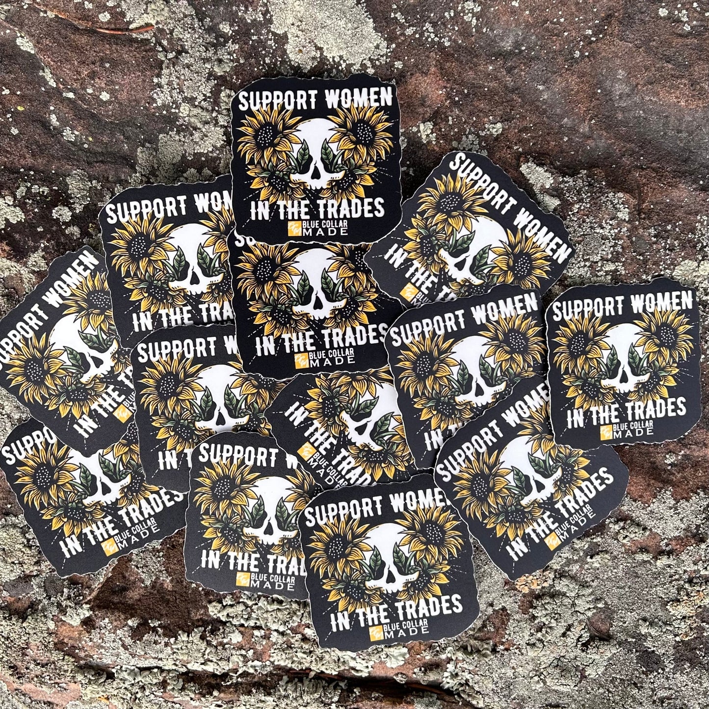 SUNFLOWER SUPPORT WOMEN IN THE TRADES STICKER