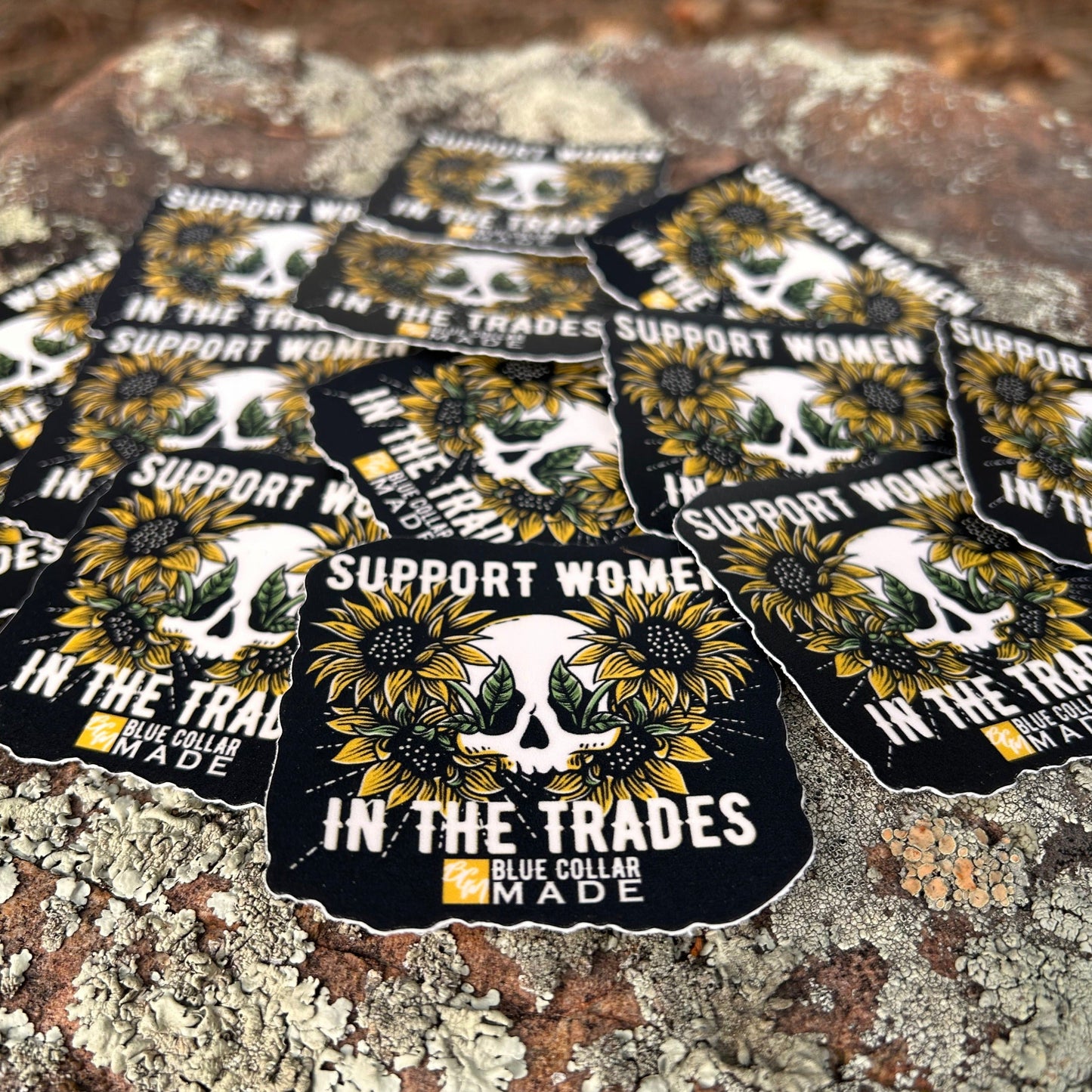 SUNFLOWER SUPPORT WOMEN IN THE TRADES STICKER