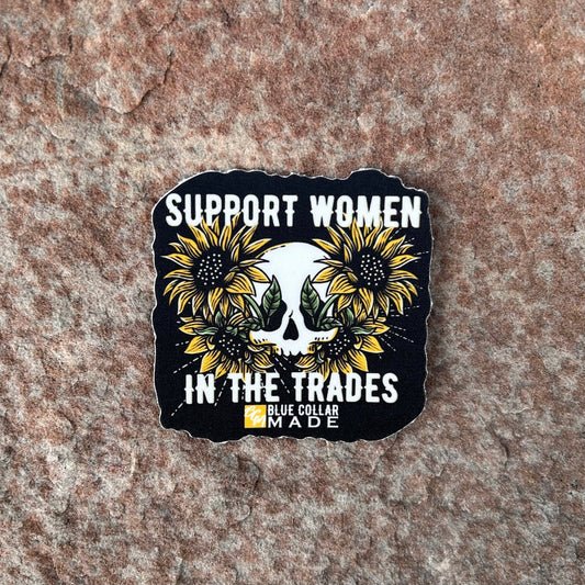 SUNFLOWER SUPPORT WOMEN IN THE TRADES STICKER