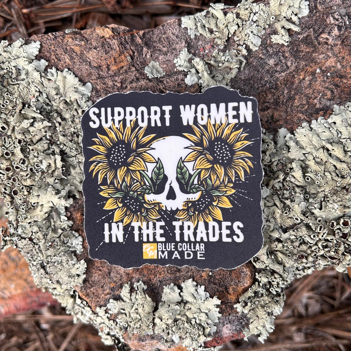 SUNFLOWER SUPPORT WOMEN IN THE TRADES STICKER