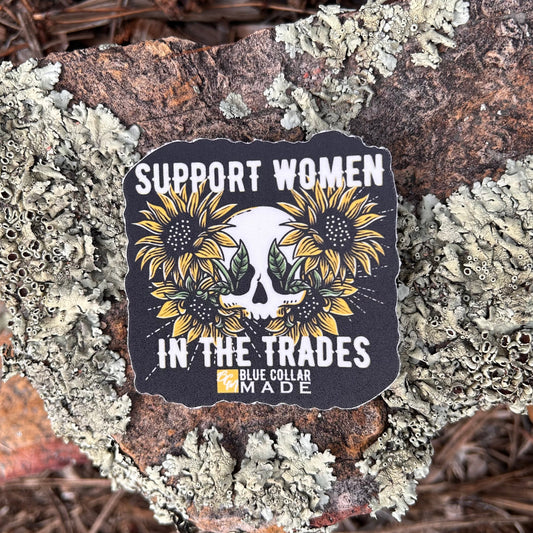 SUNFLOWER SUPPORT WOMEN IN THE TRADES STICKER