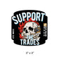 SUPPORT THE TRADES SKULL STICKER
