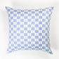 SUJANI PILLOW - SOFT BLUE GREY CHECKERED PILLOW