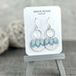 SWEET BLUE AND SILVER EARRINGS WITH FLORAL LEAF PRINT