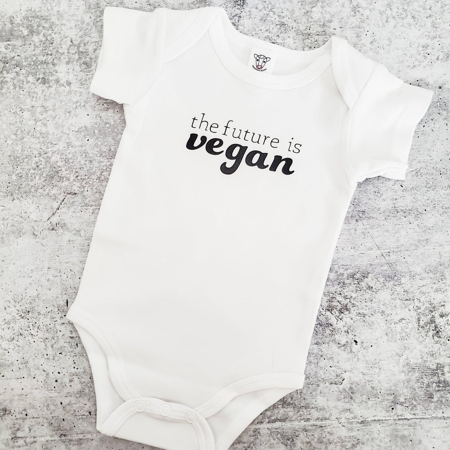 THE FUTURE IS VEGAN SHORT SLEEVE BABY BODYSUIT OR TODDLER TEE