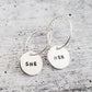 THEY/THEM PRONOUN HOOP EARRINGS