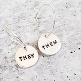 THEY/THEM PRONOUN HOOP EARRINGS