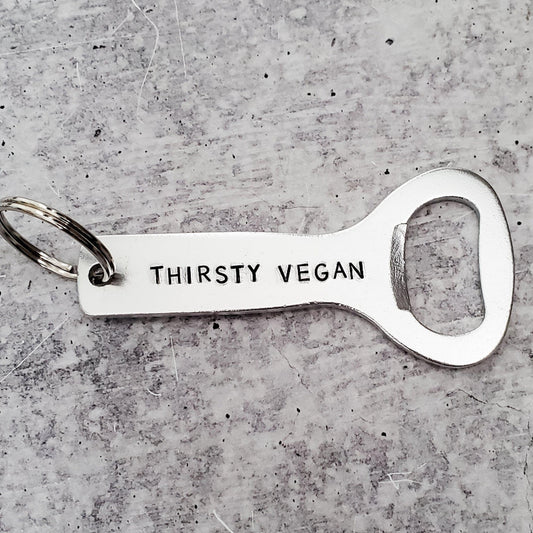 THIRSTY VEGAN BEER BOTTLE OPENER