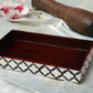 VANITY TRAYS MOROCCAN PATTERN BONE & RESIN INLAY COLLECTION IN 10X6, BLACK & WHITE