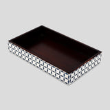 VANITY TRAY ILLUSION WRAP PATTERN BONE & RESIN INLAY COLLECTION IN 10X6