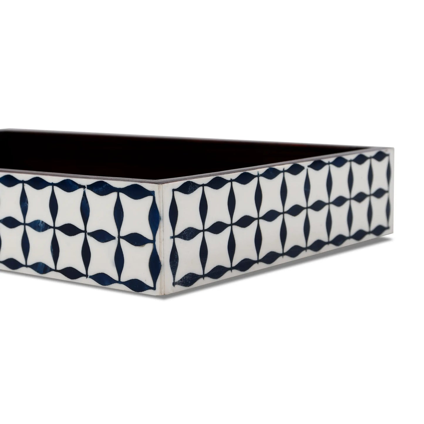 VANITY TRAY ILLUSION WRAP PATTERN BONE & RESIN INLAY COLLECTION IN 10X6