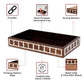 VANITY TRAY ILLUSION YINYANG PATTERN RESIN INLAY COLLECTION IN 10X6, BROWN