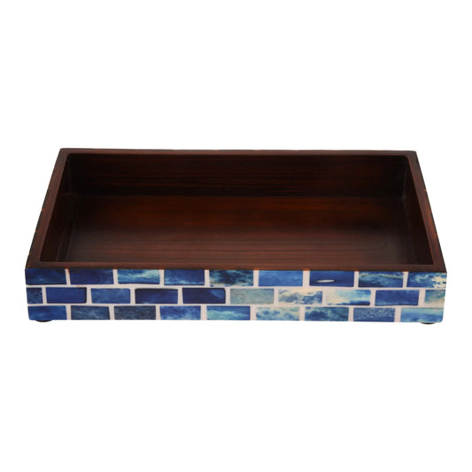 VANITY TRAYS PARLOUR BOND PATTERN BONE & RESIN INLAY COLLECTION IN 10X6