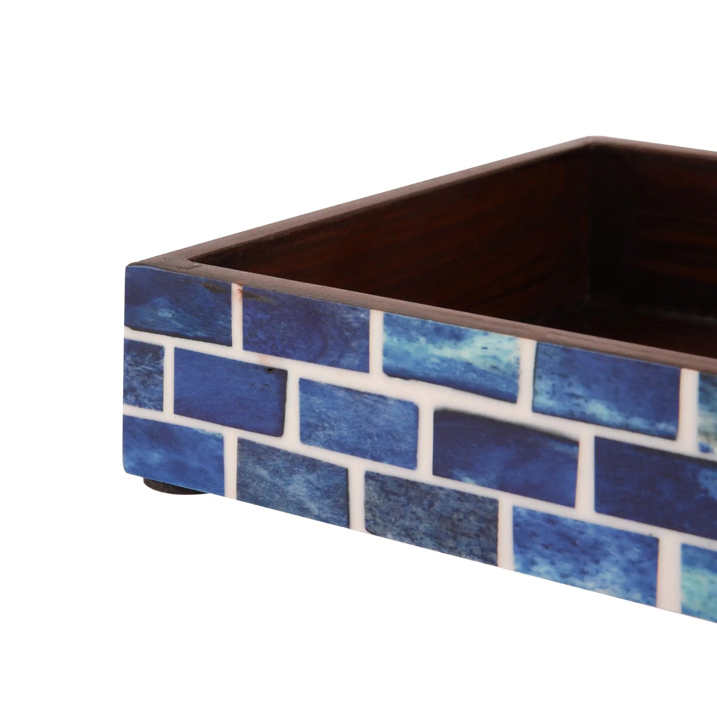VANITY TRAYS PARLOUR BOND PATTERN BONE & RESIN INLAY COLLECTION IN 10X6