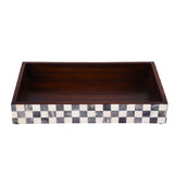 VANITY TRAYS PARLOUR CHECKERED PATTERN BONE INLAY COLLECTION IN 10X6