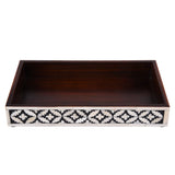 VANITY TRAYS PARLOUR RUMMY PATTERN BONE & RESIN INLAY COLLECTION IN 10X6