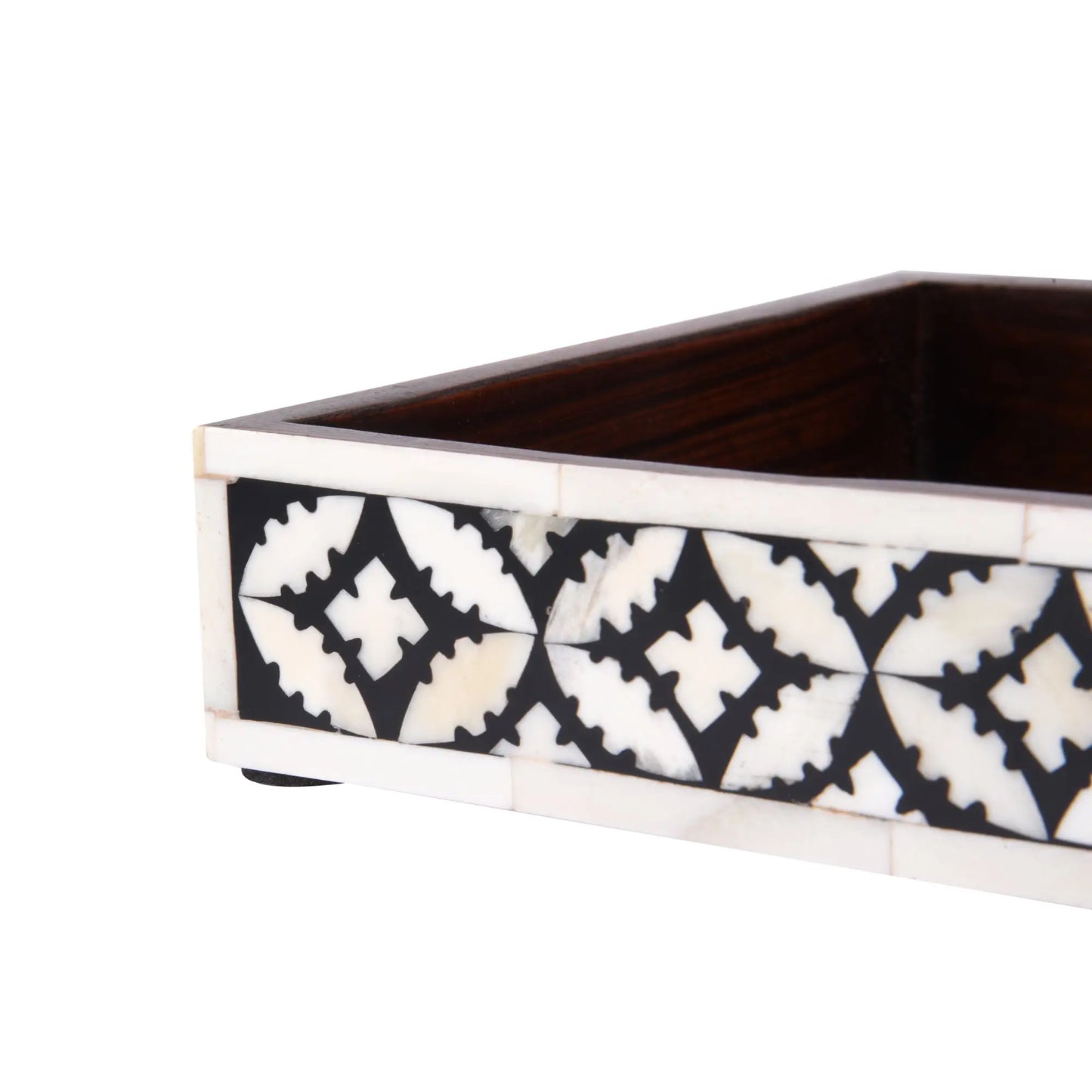VANITY TRAYS PARLOUR RUMMY PATTERN BONE & RESIN INLAY COLLECTION IN 10X6