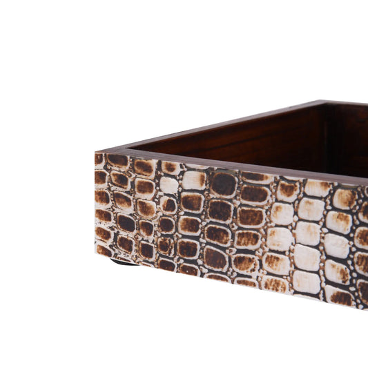 VANITY TRAYS PARLOUR SNAP PATTERN BONE INLAY COLLECTION IN 10X6