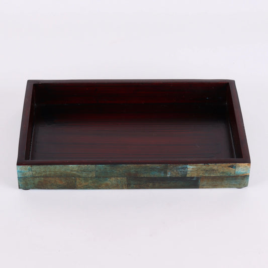 VANITY TRAY VERDIGRIS PATTERN BONE INLAY COLLECTION IN 10X6