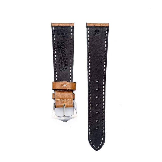 TAN SAFFIANO  LEATHER WATCH STRAP