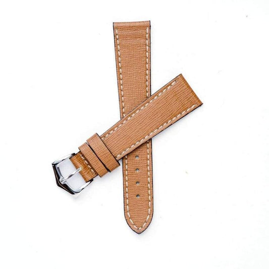 TAN SAFFIANO  LEATHER WATCH STRAP