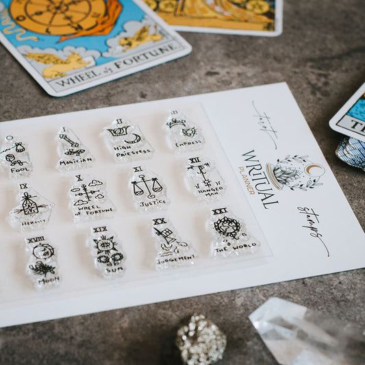 TAROT STAMPS - SET OF 26 ORIGINAL CLEAR PHOTOPOLYMER CLING STAMPS