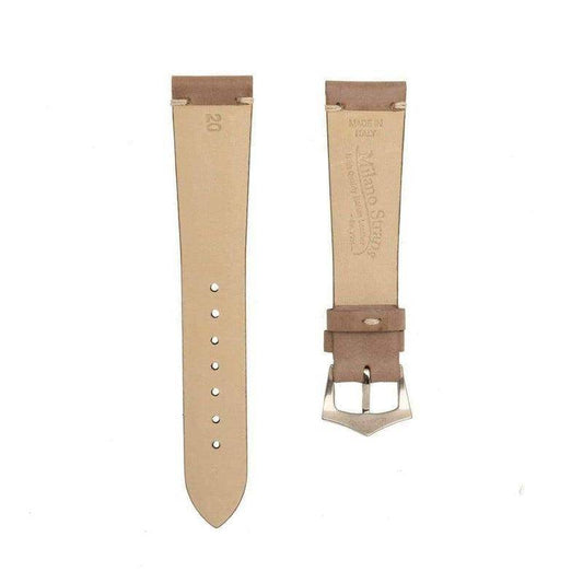 TAUPE CALFSKIN LEATHER VINTAGE WATCH STRAP