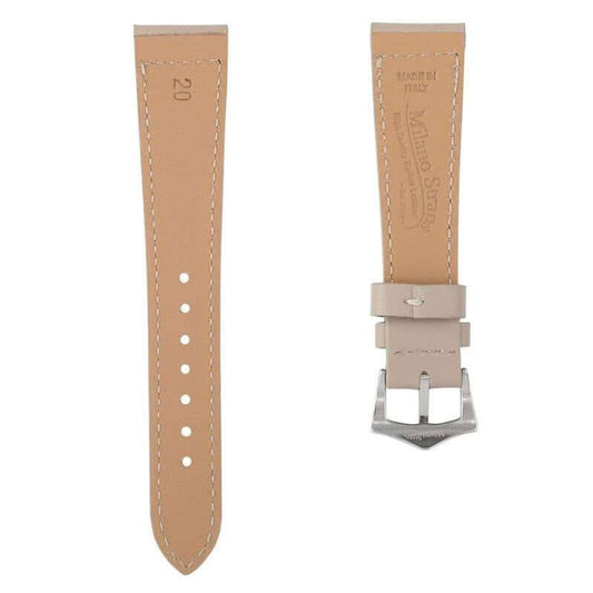 TAUPE CALFSKIN LEATHER WATCH STRAP