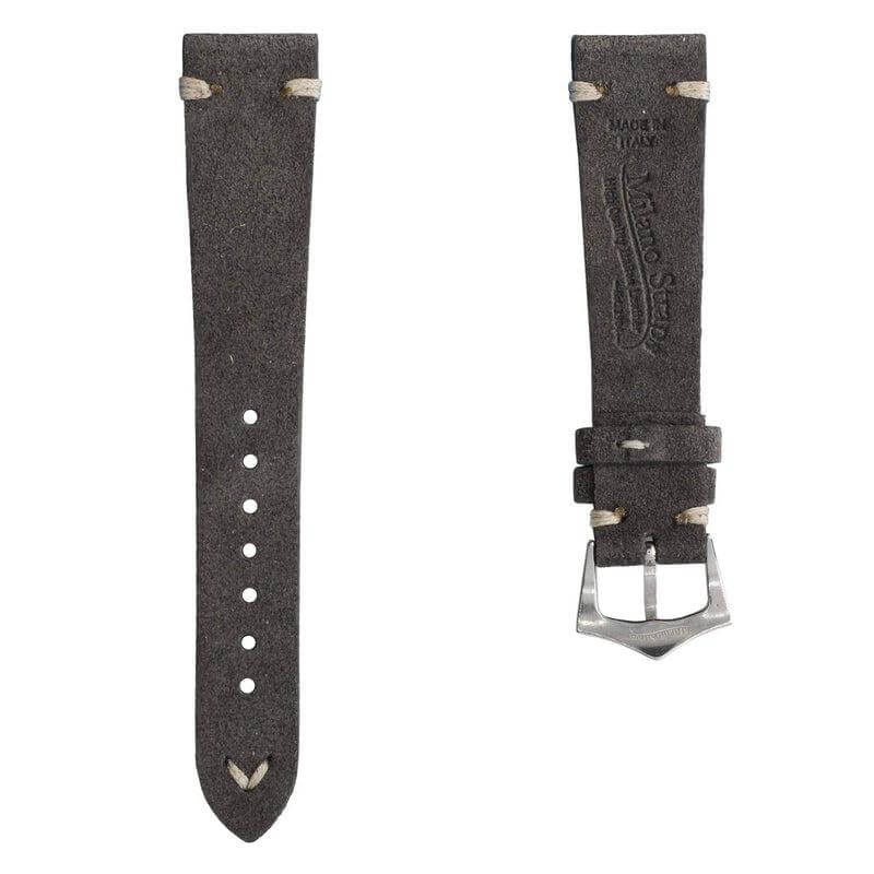 TAUPE SUEDE VINTAGE LEATHER WATCH STRAP