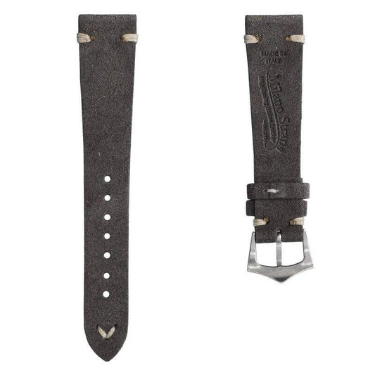 TAUPE SUEDE VINTAGE LEATHER WATCH STRAP