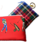 TEE TIME VINTAGE SILK SCARF COFFEE RUN KEYCHAIN BAG