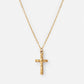 TEXTURED CROSS NECKLACE