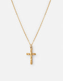 TEXTURED CROSS NECKLACE