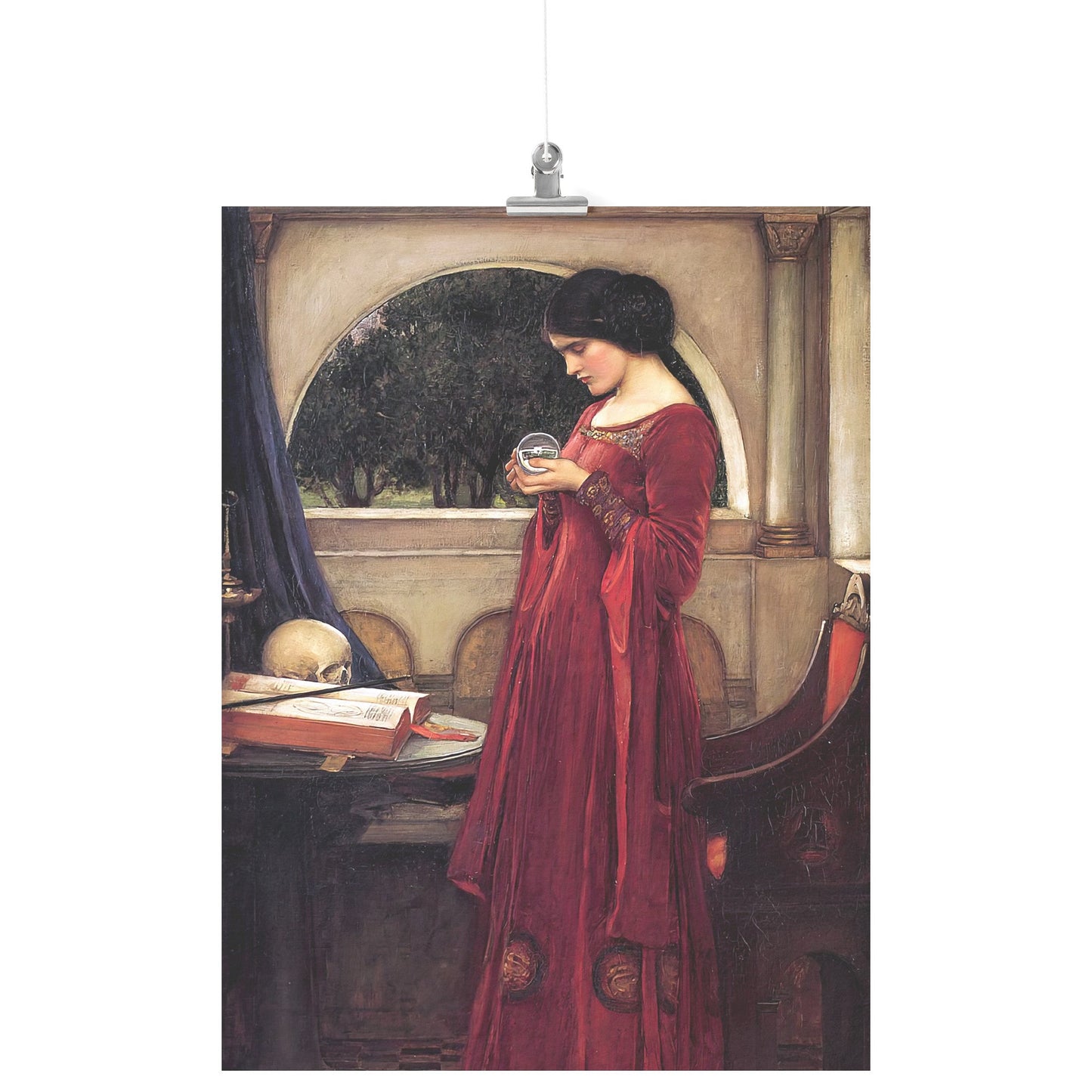 THE CRYSTAL BALL BY JOHN WILLIAM WATERHOUSE MATTE POSTER