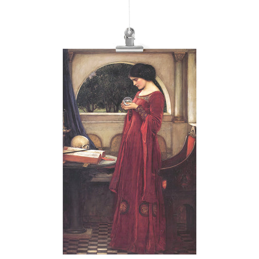THE CRYSTAL BALL BY JOHN WILLIAM WATERHOUSE MATTE POSTER