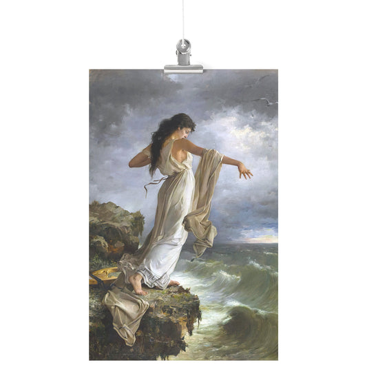 THE DEATH OF SAPPHO BY MIGUEL CARBONEL SELVA MATTE POSTER