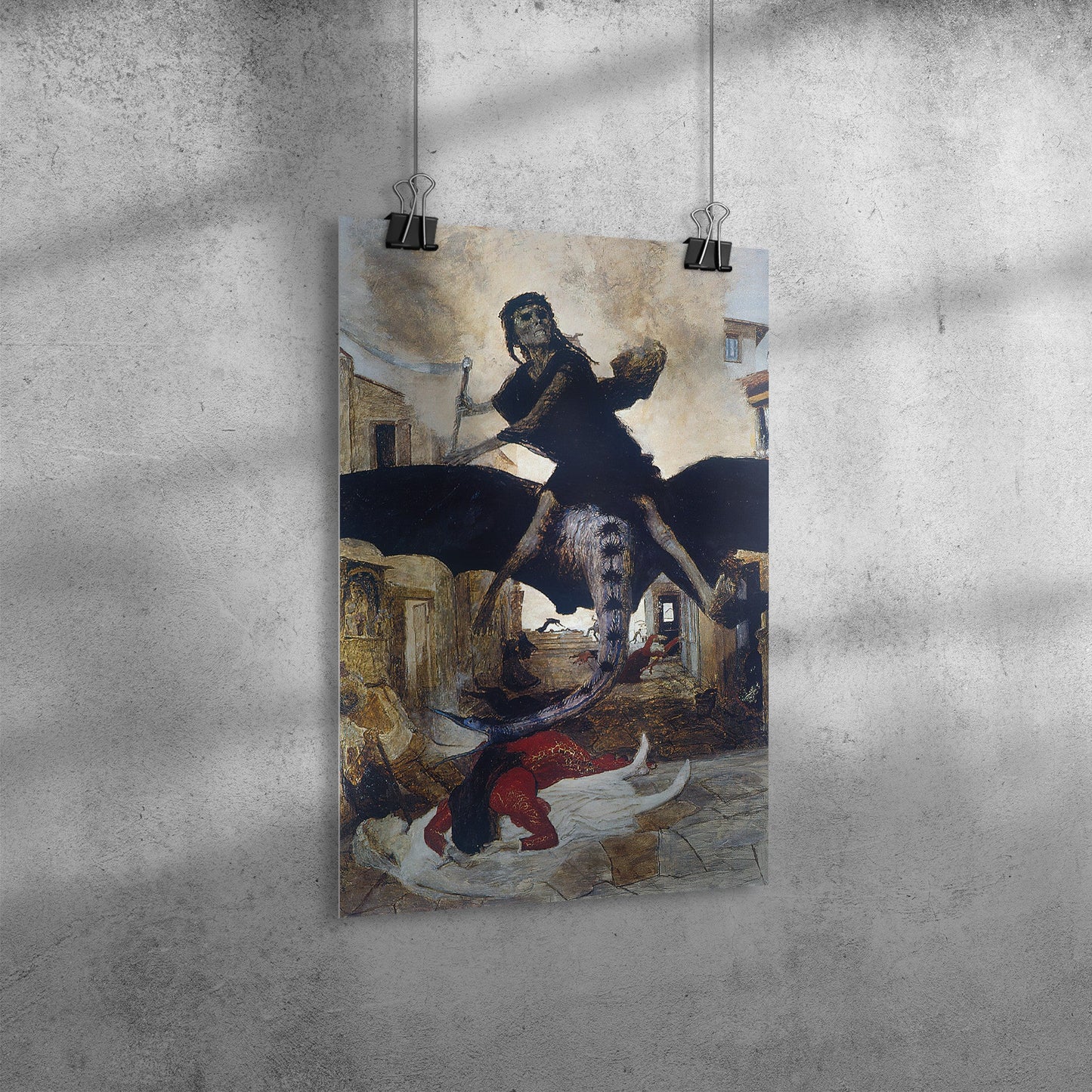 THE PLAGUE BY ARNOLD BÖCKLIN MATTE POSTER