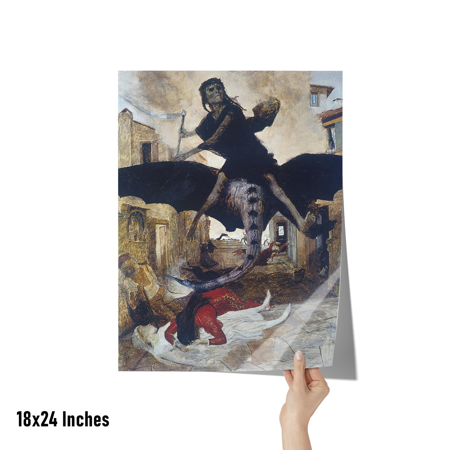THE PLAGUE BY ARNOLD BÖCKLIN MATTE POSTER