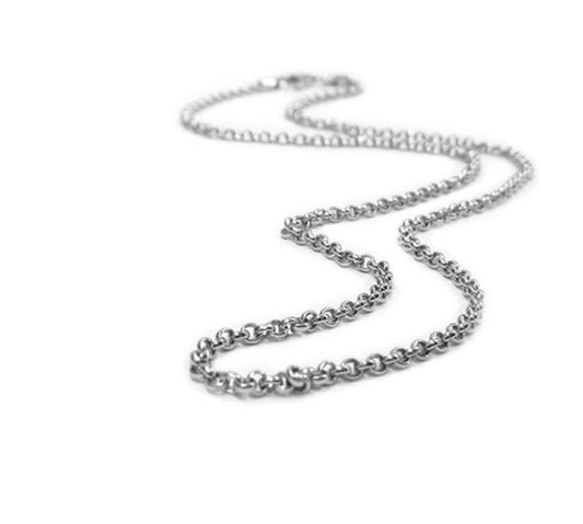 STERLING SILVER CHAIN - THIN ROLO