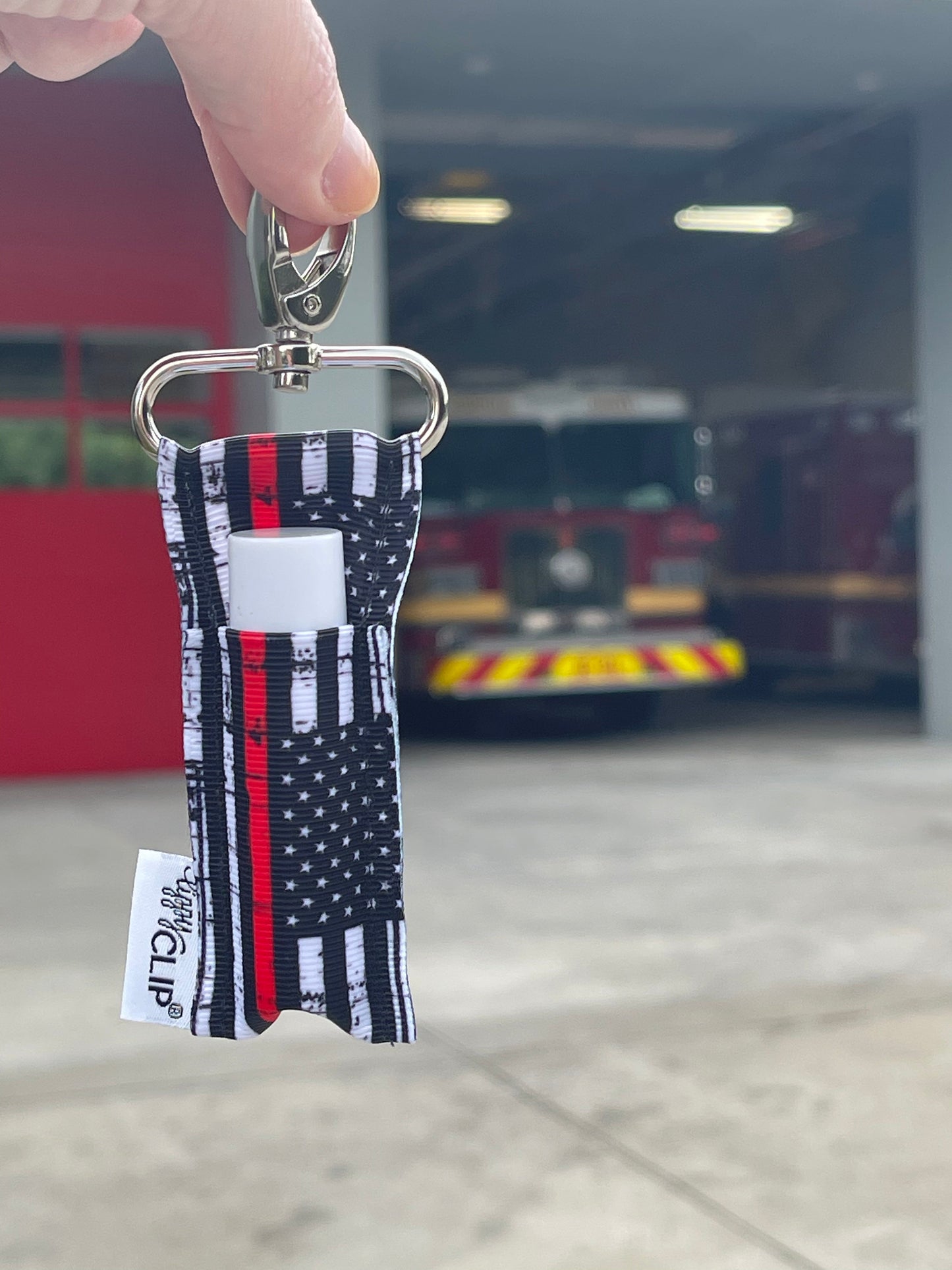 THIN RED LINE LIPPYCLIP® LIP BALM HOLDER