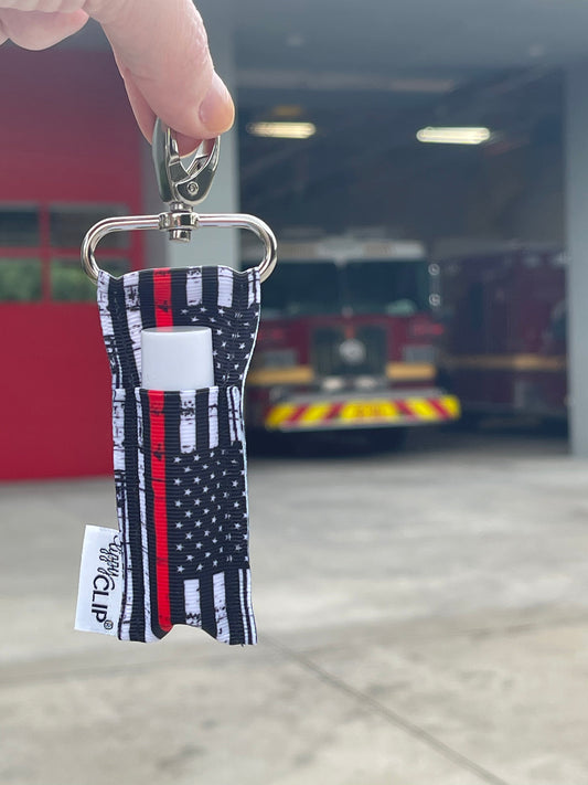 THIN RED LINE LIPPYCLIP® LIP BALM HOLDER