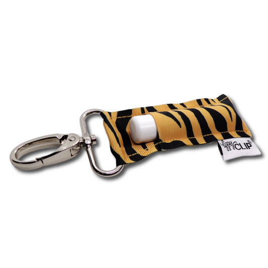 TIGER STRIPE LIPPYCLIP® LIP BALM HOLDER